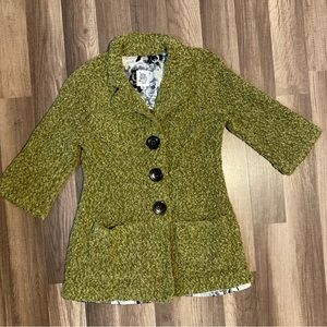 Vintage Ivy Jane Green Sweater Size S Soft Yarn